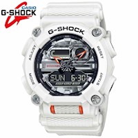 Reloj Casio G-Shock GA900AS-7A Digital Analógico Acuático Luz Led Resina Blanco